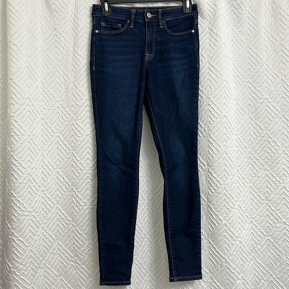Athleta Sculptek Dark Wash Skinny Jeans Size 2P - Picture 1 of 5